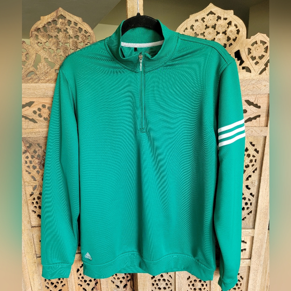 Retro Adidas Climalite Golf, Quarter Zip Men's Small Pullover